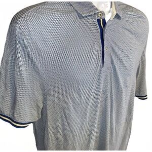 Ted Baker London Polo Shirt 3 Medium Geometric Golf Lightweight Preppy